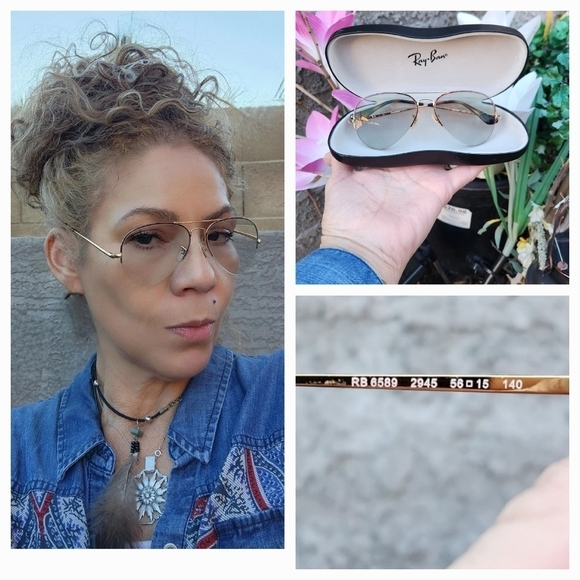 EYEGLASSES RAY-BAN AVIATOR GAZE RX 6589 (2945) - Picture 1 of 5